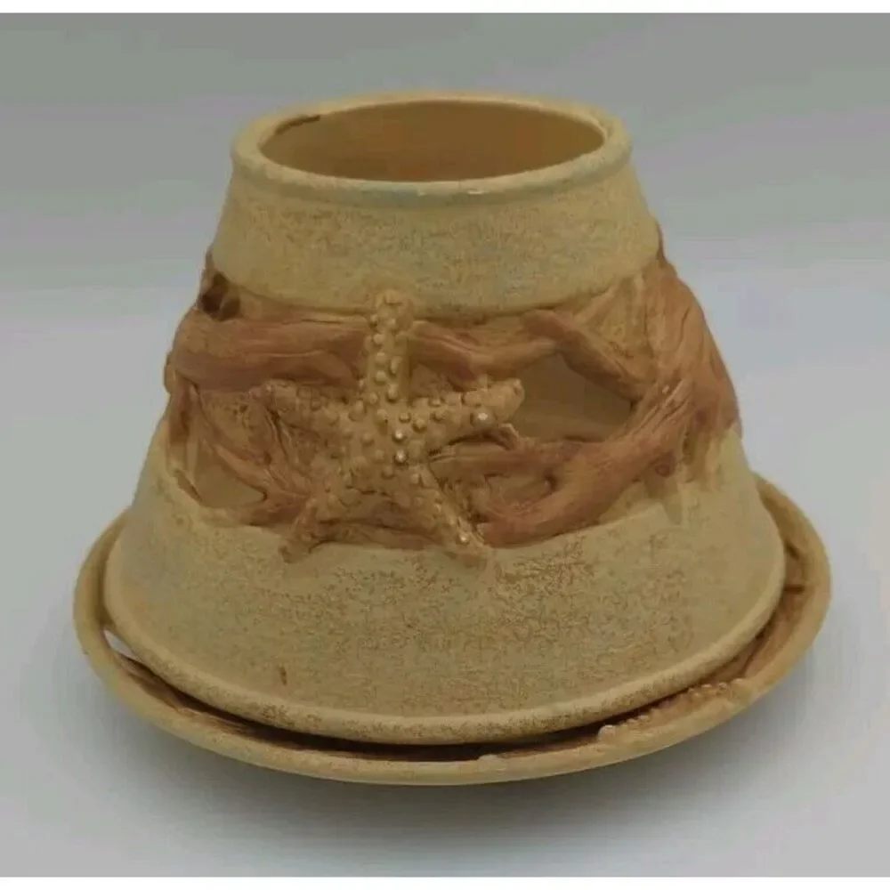 Yankee Candle Large Jar Topper - Shade And Plate - 3D Starfish‎ and Driftwood